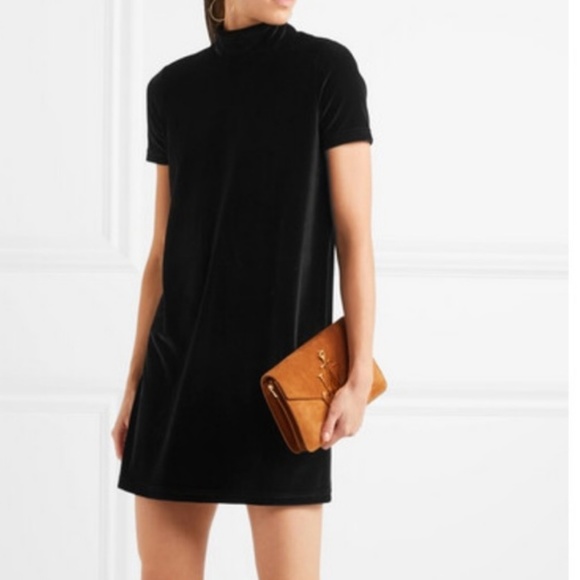 Madewell Dresses & Skirts - MADEWELL Lyndsey Black Velvet Turtleneck Dress